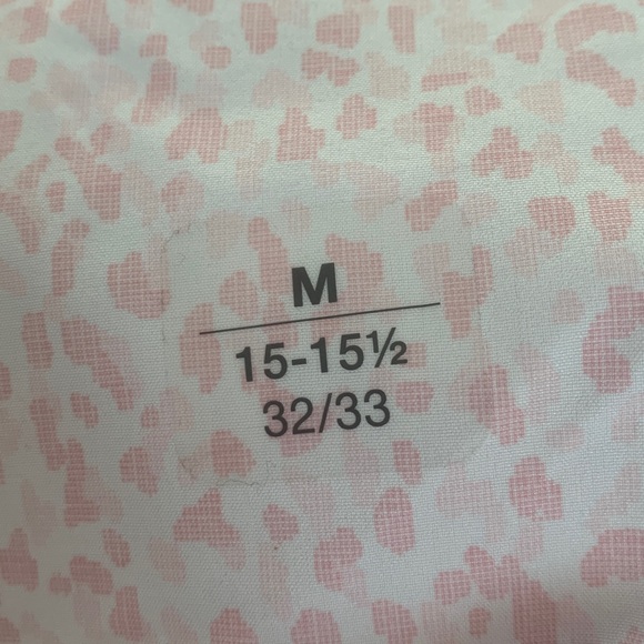 Alfani Soft Pink Cheetah Patterned Dress Shirt Size M - Picture 4 of 5